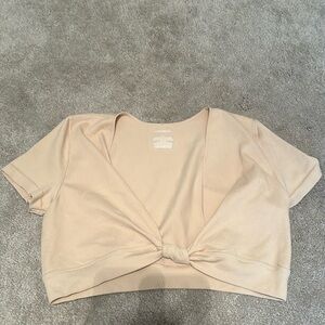 Cream crop spandex top-size XXL but fits like a large